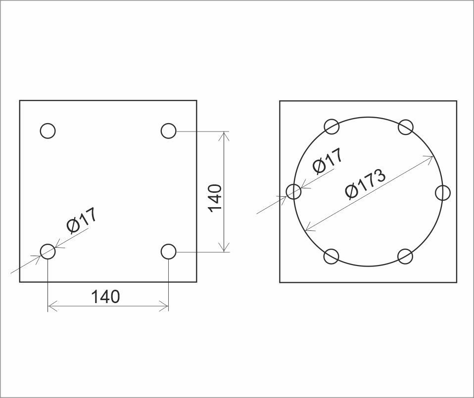 Hylsor Flänsfäste 50, 60 & 70mm
