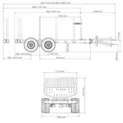 GAP140 Skogsvagn med kran DOT55K