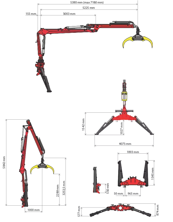 GAP110 Skogsvagn med kran DOT50K